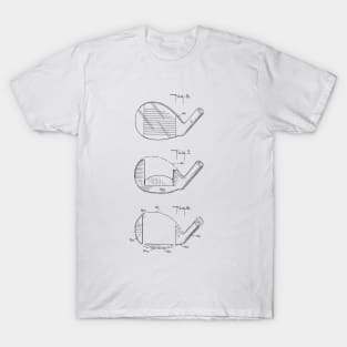 Golf Club Vintage Patent Drawing T-Shirt